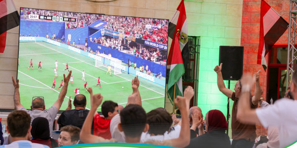 Hebron YDRC Organizes Public Screening of Egypt vs. Argentina Match as Part of “Our Home 2026” Season