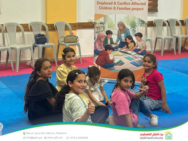Hebron YDRC Implements a Series of Psychosocial Support Activities for Children at Shweika Community Sports Club under Child Protection and Emergency Education Project